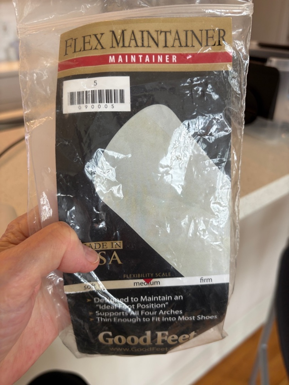 Good Feet Flex Maintainer Insoles - White  nwt  #5   Unisex